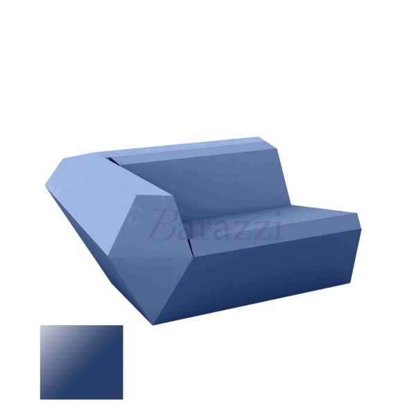FAZ Sofa Droit Bleu Polyethylene Laque Vondom
