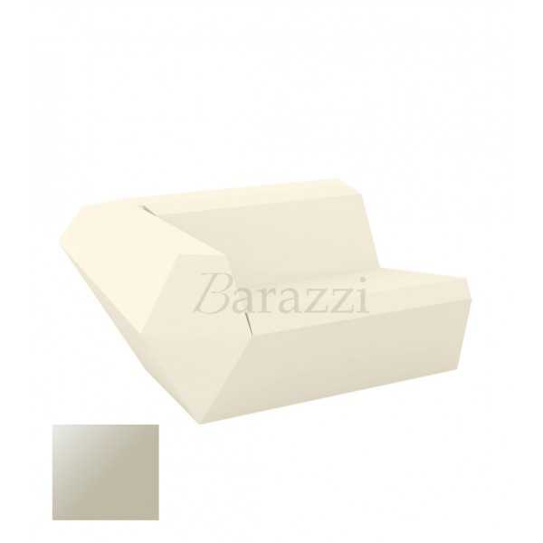 FAZ Sofa Droit Ecru Polyethylene Laque Vondom