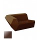 FAZ Sofa Droit Marron Polyethylene Laque Vondom