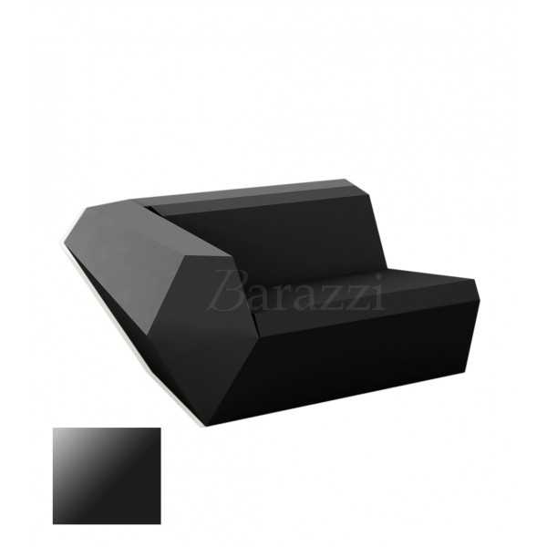  FAZ Sofa Right Black Lacquered Polyethylene Vondom