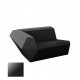 FAZ Sofa Droit Noir Polyethylene Laque Vondom