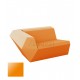 FAZ Sofa Droit Orange Polyethylene Laque Vondom