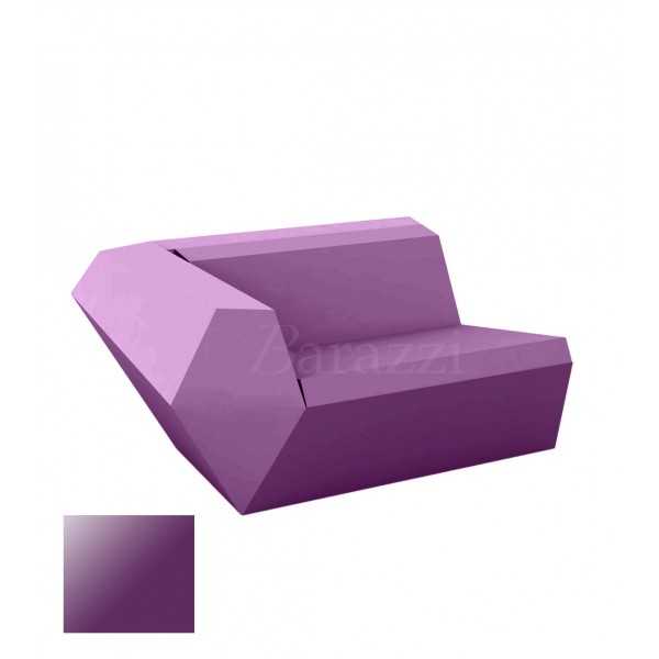 FAZ Sofa Right Plum Lacquered Polyethylene Vondom