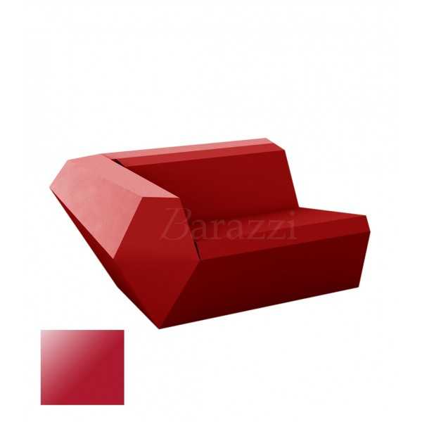 FAZ Sofa Right Red Lacquered Polyethylene Vondom