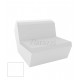 FAZ Sofa Armless White Lacquered Polyethylene Vondom