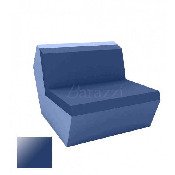 FAZ Sofa Armless Navy Lacquered Polyethylene Vondom