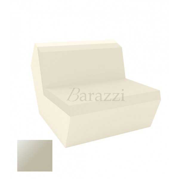 FAZ Sofa Armless Ecru Lacquered Polyethylene Vondom