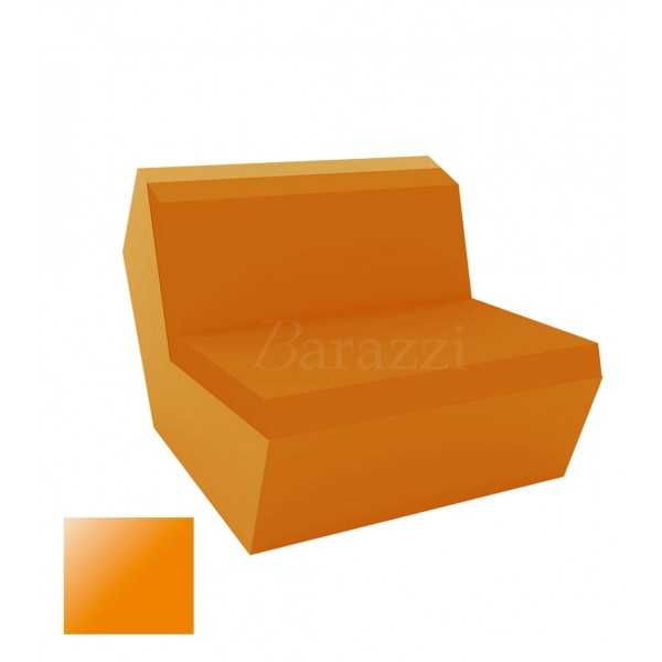 FAZ Sofa Armless Orange Lacquered Polyethylene Vondom