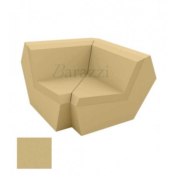 FAZ Sofa Angle 90 Beige Polyethylene Mat Vondom