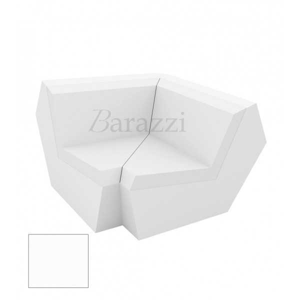 FAZ Sofa Angle 90 Blanc Polyethylene Mat Vondom