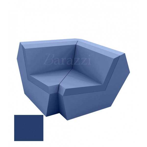 FAZ Sofa Angle 90 Bleu Polyethylene Mat Vondom