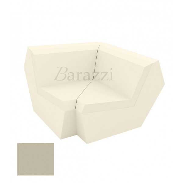 FAZ Sofa Angle 90 Ecru Polyethylene Mat Vondom
