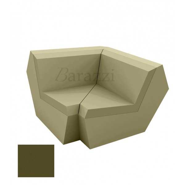 FAZ Sofa Angle 90 Kaki Polyethylene Mat Vondom 