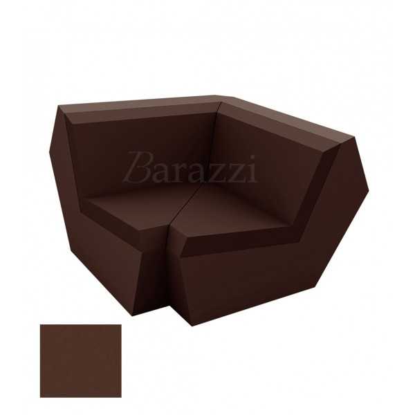 FAZ Sofa Angle 90 Marron Polyethylene Mat Vondom