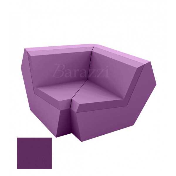 FAZ Sofa Angle 90 Prune Polyethylene Mat Vondom