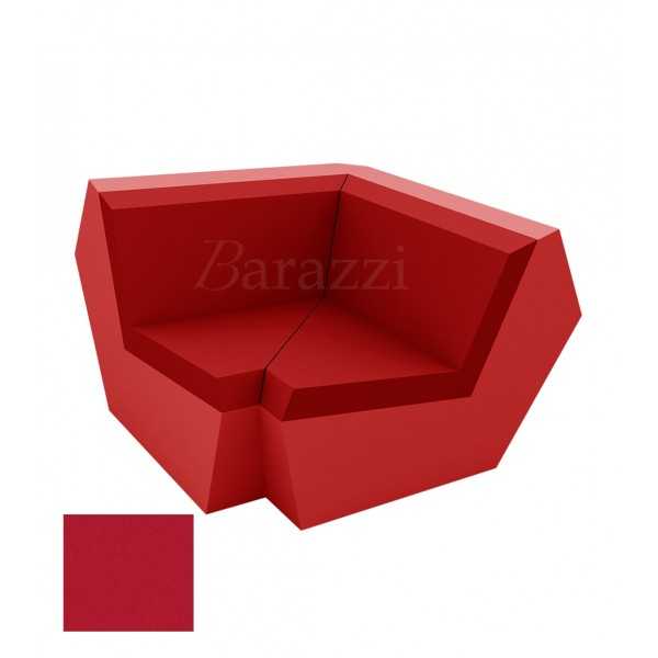 FAZ Sofa Red Corner 90 Matt Polyethylene Vondom