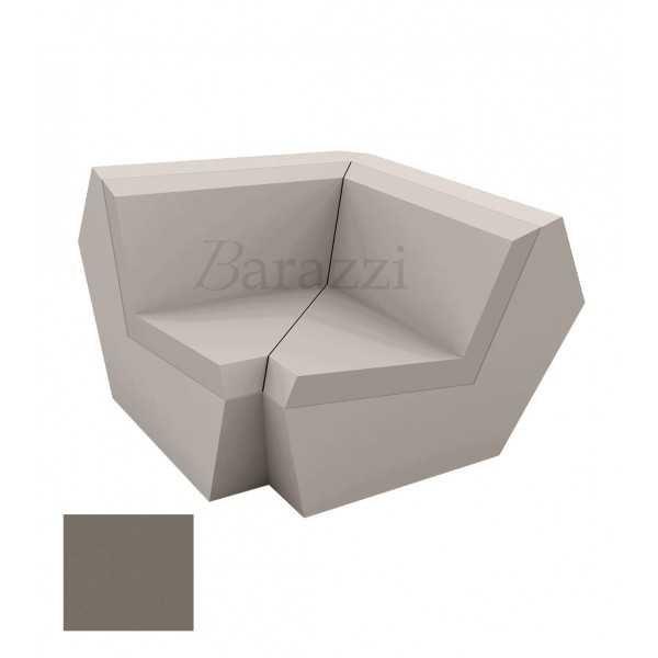 FAZ Sofa Taupe Corner 90 Matt Polyethylene Vondom