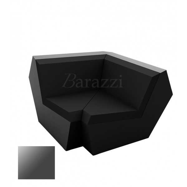 FAZ Sofa Angle 90 Anthracite Polyethylene Laque Vondom