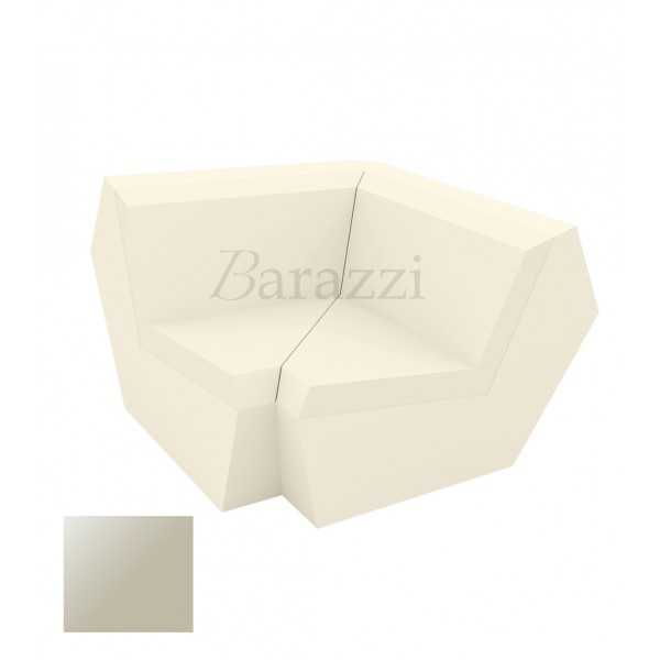 FAZ Sofa Angle 90 Ecru Polyethylene Laque Vondom