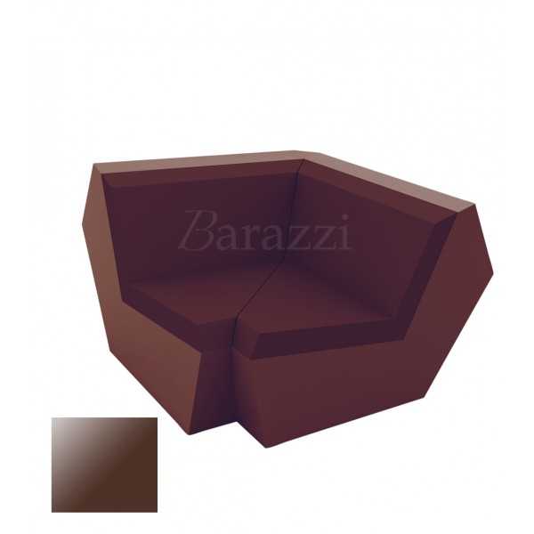 FAZ Sofa Angle 90 Marron Polyethylene Laque Vondom 