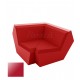 FAZ Sofa Angle 90 Rouge Polyethylene Laque Vondom