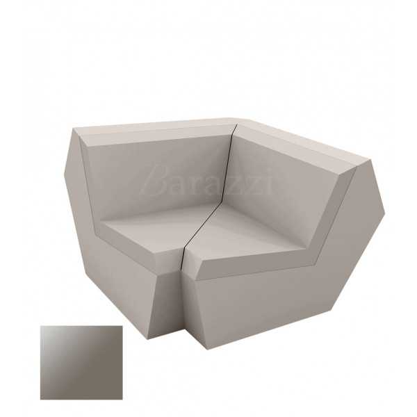 FAZ Sofa Angle 90 Taupe Polyethylene Laque Vondom