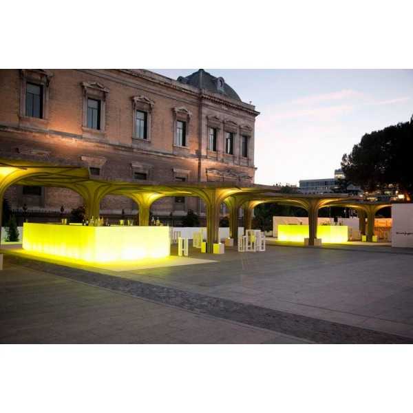 Module de Bar Lumineux Droit a Led Multicolore Vela pour Bar Exterieur exceptionnel 