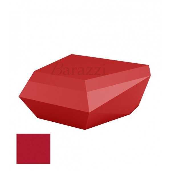 FAZ Sofa Chaiselongue Rouge Polyethylene Mat Pouf Vondom