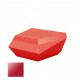 FAZ Sofa Chaiselongue Rouge Polyethylene Laque Vondom