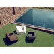 Fauteuil Faz Vondomen Bord de Piscine couleurs Blanche Anthracite et Bronze