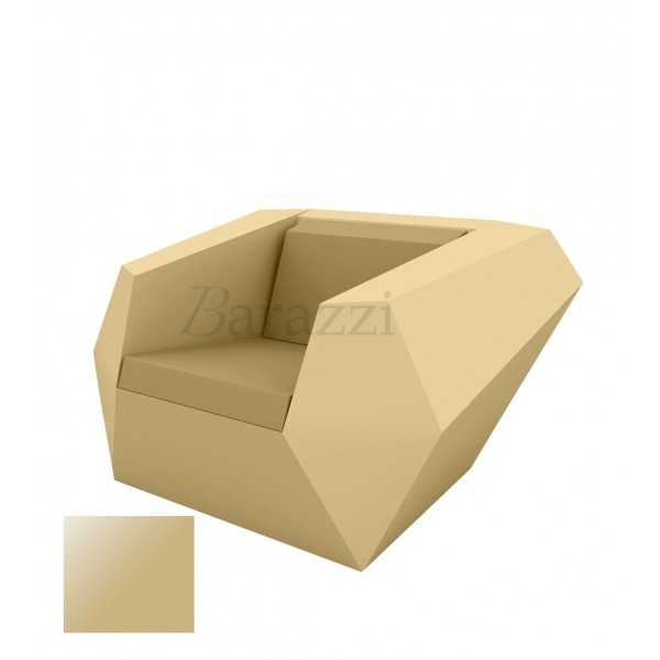 FAZ Armchair Beige Lacquered Polyethylene Vondom