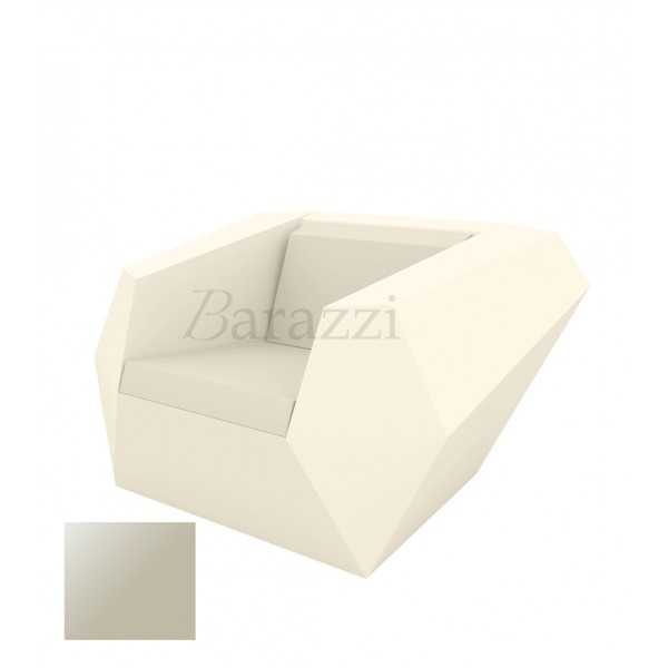 FAZ Armchair Ecru Lacquered Polyethylene Vondom