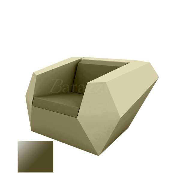 FAZ Armchair Khaki Lacquered Polyethylene Vondom