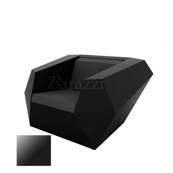  FAZ Armchair Black Lacquered Polyethylene Vondom