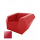 FAZ Fauteuil Rouge Polyethylene Laque Vondom