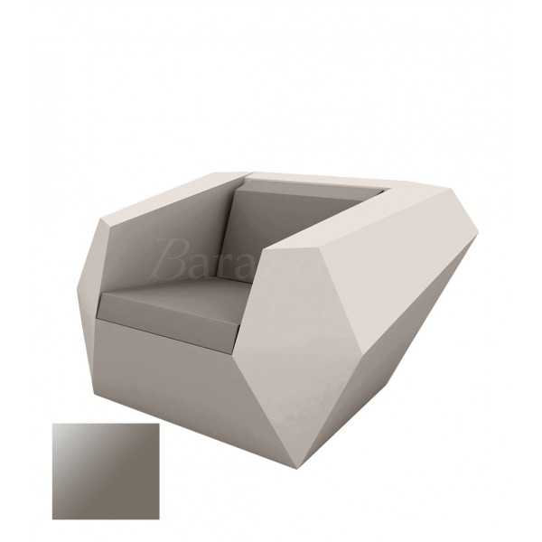 FAZ Armchair Taupe Lacquered Polyethylene Vondom