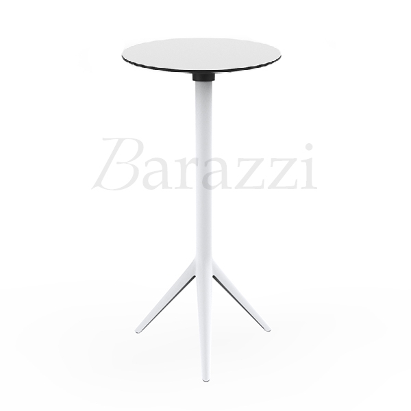 Mari Sol Tripod High Bar Table With Round Black Or White Hpl Top Mari Sol Tripod High Bar Table With