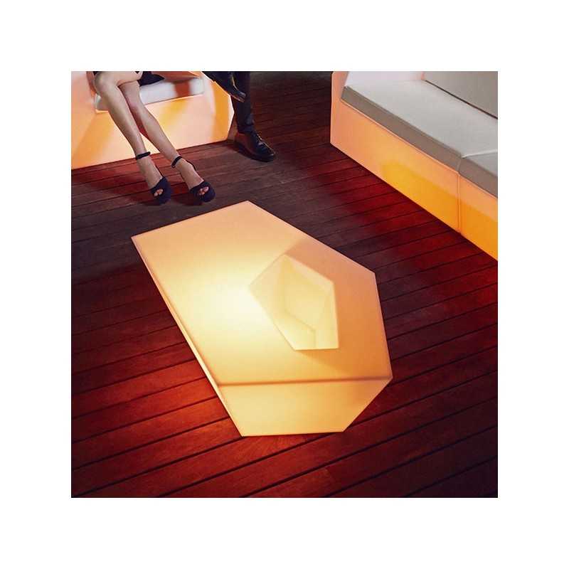 Faz Coffee Table Rgb With Outdoor Multicolor Led Light And Flower Pot Multicolor Led Light And Flower Pot