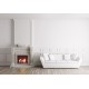 Cheminee a Gaz Design Focus 60 usage interieur ou exterieur. Buches en option