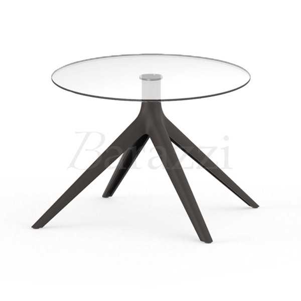 Table d Appoint Bronze MARI-SOL Plateau Rond en Verre pour Bars Restaurants Hotels