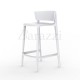AFRICA 85 White Polypropylene Stackable Bar Stool by Vondom for Professionals