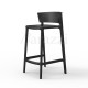 Tabouret Haut de Bar Noir AFRICA 85 pour usage Interieur et Exterieur