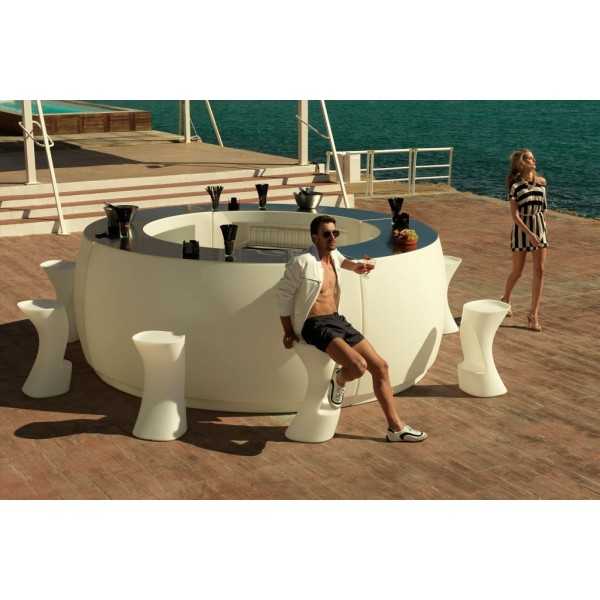 Outdoor Equipment Vondom NOMA High Stool by Javier Mariscal and Bar Fiesta Archirivolto Design Vondom