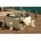 Outdoor Equipment Vondom NOMA High Stool by Javier Mariscal and Bar Fiesta Archirivolto Design Vondom