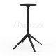 MARI-SOL Black Round High Bar Table 4 Legs for Indoor or Outdoor use