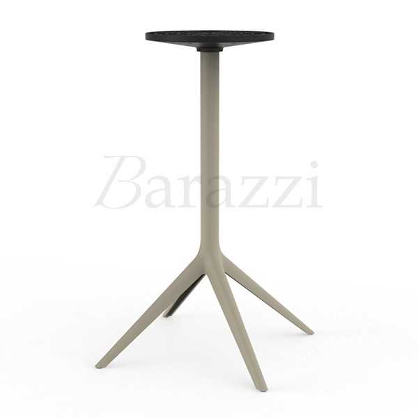 MARI-SOL Ecru Round High Bar Table 4 Legs contemporary design