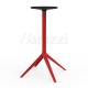 MARI-SOL Red Round High Bar Table 4 Legs contemporary design