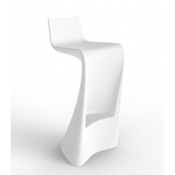 Wing Bar Stool White Led Light Seat switched off by A-Cero Vondom