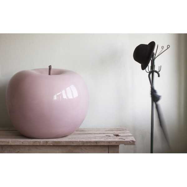 Pink Apple Varnish Brilliant Sculpture Outdoor Indoor Bull & Stein Lisa Pappon
