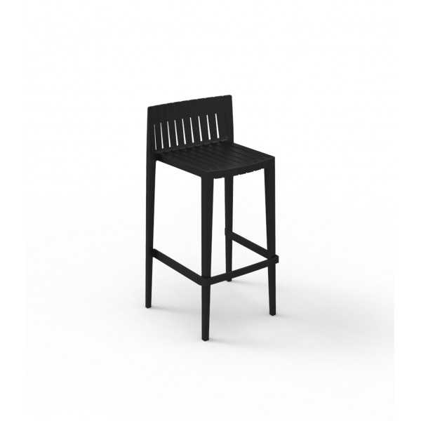 Stool Bar 97 Black Color SPRITZ by Vondom for Professionals